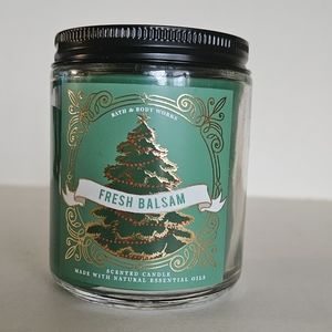 Fresh Balsam Candle Single Wick Bath & Body Works